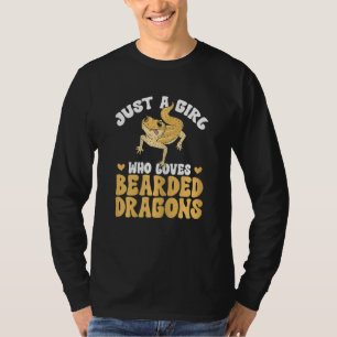 Camiseta Lizard Bearded Dragon Girl Que Adora Drago Com Man