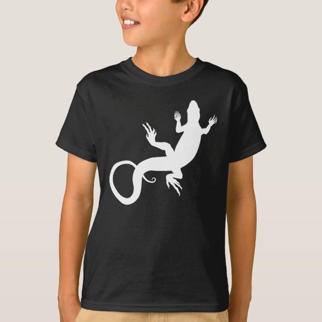 Camiseta Lizard de Crianças Orgânicas Camisas Liza (Frente)