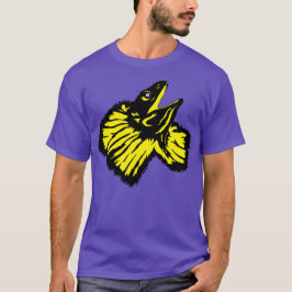 Camiseta Lizard de pescoço Amarelo Estilizado Neon
