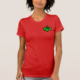 Camiseta Lizard de pescoço Verde Estilizado Neon