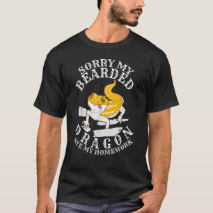 Camiseta Lizard Desculpe Meu Dragão Carinhoso Comi Minha Ca