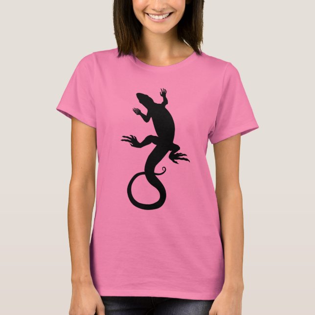 Camiseta Lizard e Camiseta Rebelde Mulheres Camisa (Frente)
