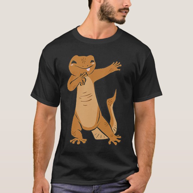Camiseta lizard gecko dabbing reptile dab (Frente)