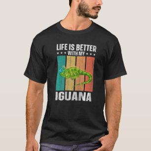 Camiseta Lizard Gecko With My Iguana Retro Vintage