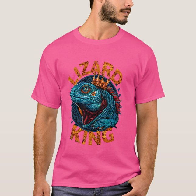 Camiseta Lizard King Funny Reptile Exotic Iguana Bearded Dr (Frente)