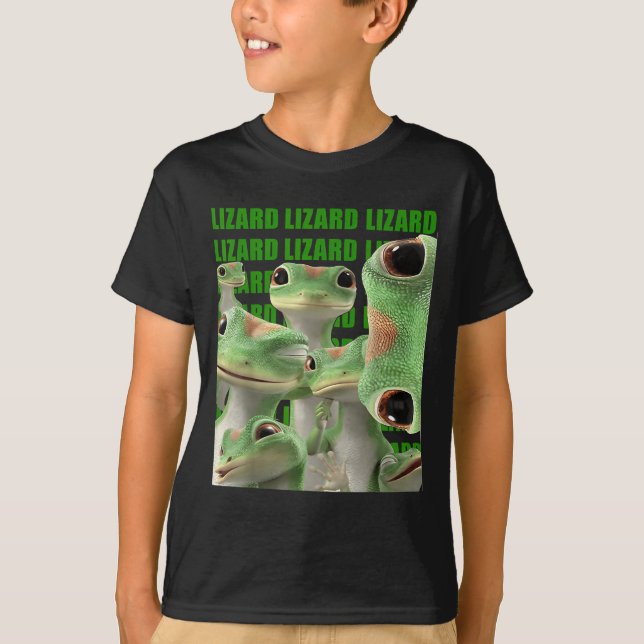 Camiseta Lizard Lizard Lizard Engraçado Meme (Frente)