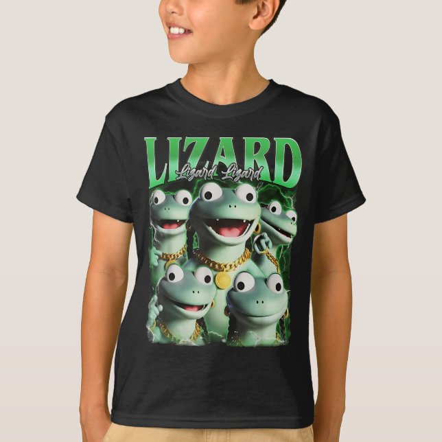 Camiseta Lizard Lizard Lizard Funny Meme Lizard Bootleg Wei (Frente)