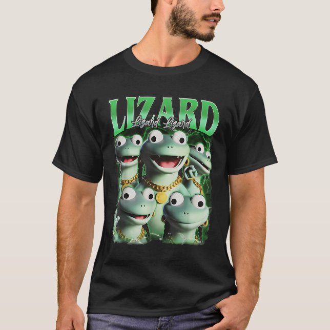 Camiseta Lizard Lizard Lizard Funny Meme Lizard Bootleg Wei (Frente)