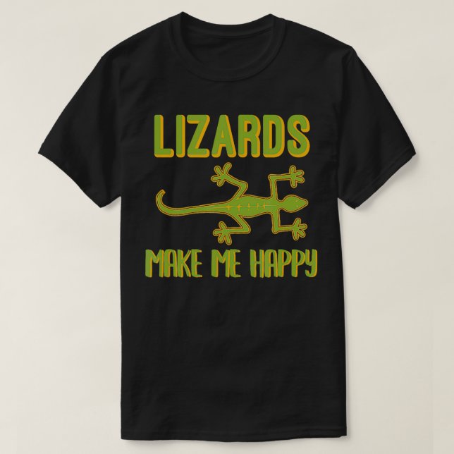 Camiseta Lizard Lover Oferece Rapazes e Raparigas Répteis (Frente do Design)