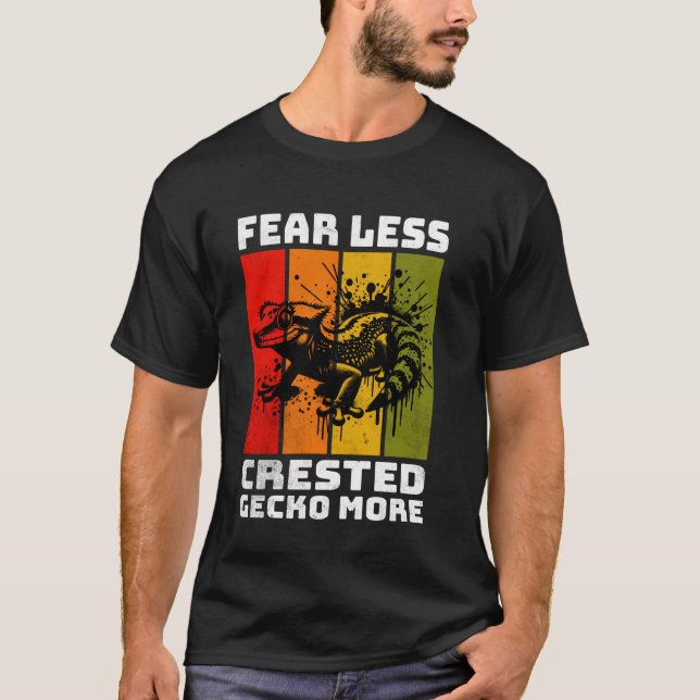 Camiseta Lizard Pet Reptile Pet Crested Gecko (Frente)