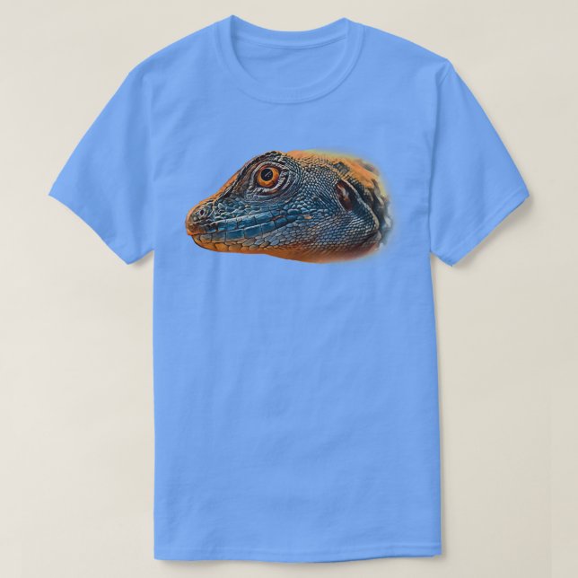 Camiseta Lizard Reptile Digital Painting Scales Triblend (Frente do Design)