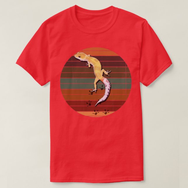 Camiseta Lizard Reptile Leopard Gecko Cute com Clim Tracks (Frente do Design)