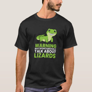 Camiseta Lizard Reptiles Warning Pode Falar Espontaneamente