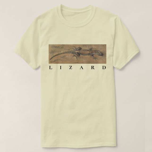 Camiseta Lizard Sand Tan Southwest Animal Nature Painting (Frente do Design)