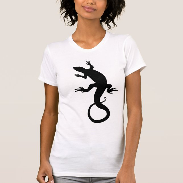 Camiseta Lizard T-Shirt Reptile Art Shirt Unisex Animal Tee (Frente)