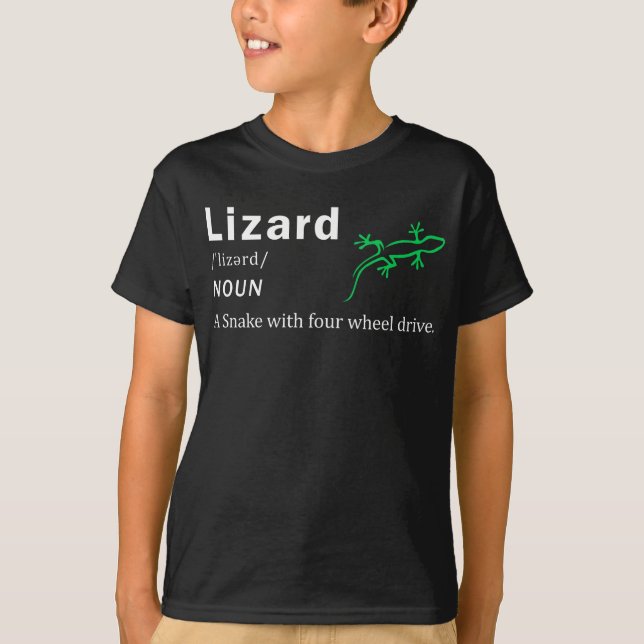 Camiseta Lizard Um Cobra Com Um Lagarto De Quatro Rodas (Frente)