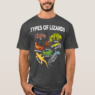Camiseta LizardShirt Tipos De Lagartos Para Crianças De Beb