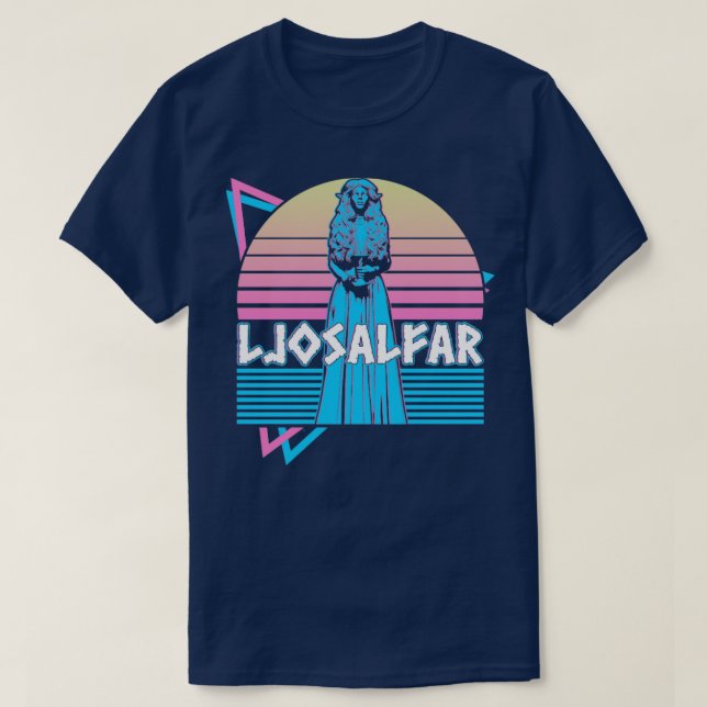 Camiseta Ljosalfar Norse Mythology Light Elves Retro (Frente do Design)
