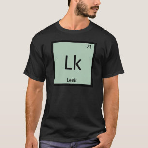 Camiseta Lk - Símbolo de Mesa Periódico de Química de Le