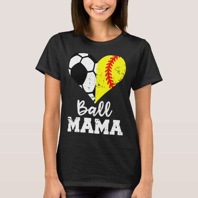 Camiseta Ll Mama Futebol Engraçado Softll Mama  (Frente)