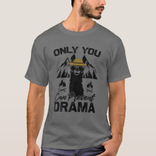 Camiseta Llama acampando apenas você pode evitar o drama