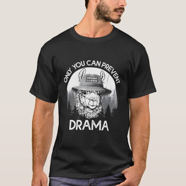 Camiseta Llama acampando apenas você pode evitar o presente (Frente)