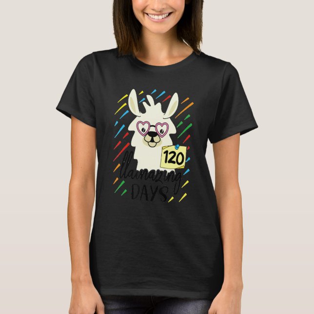 Camiseta Llama & Alpaca Lovers Cute 120 Llamazing Days of S (Frente)