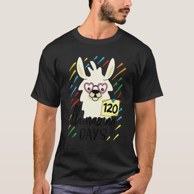 Camiseta Llama & Alpaca Lovers Cute 120 Llamazing Days of S (Frente)