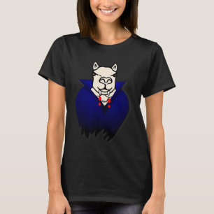 Camiseta Llama Alpaca Presas de Vampiro Dentes Animal Hallo