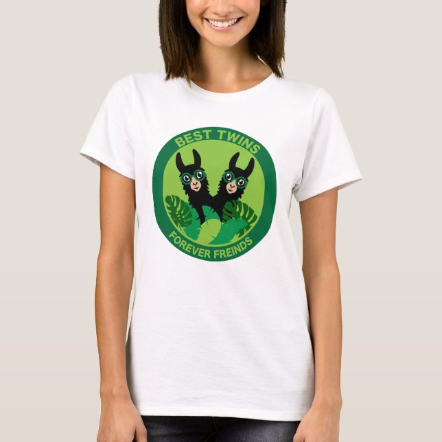 Camiseta Llama Alpaca Twins (Frente)