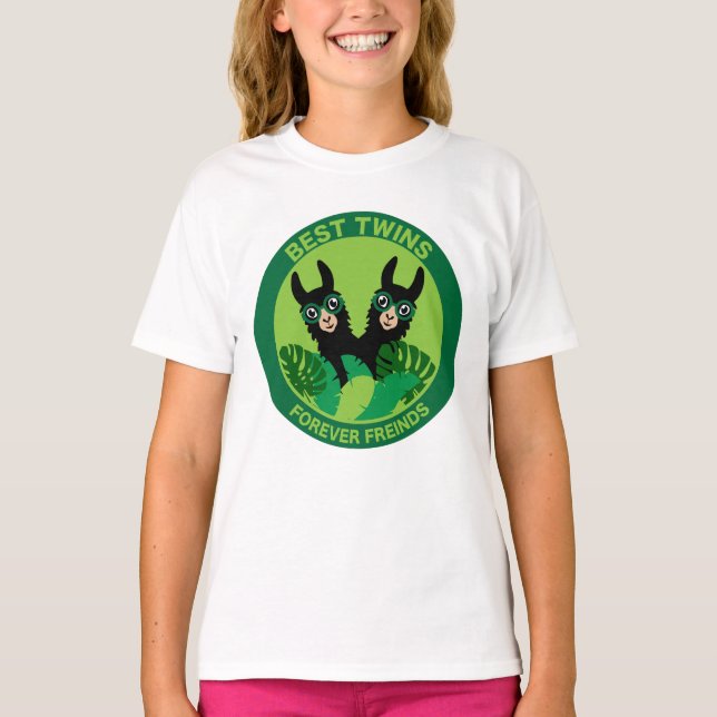 Camiseta Llama Alpaca Twins (Frente)
