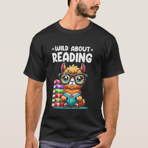 Camiseta Llama Amante de Livros Louco por Ler