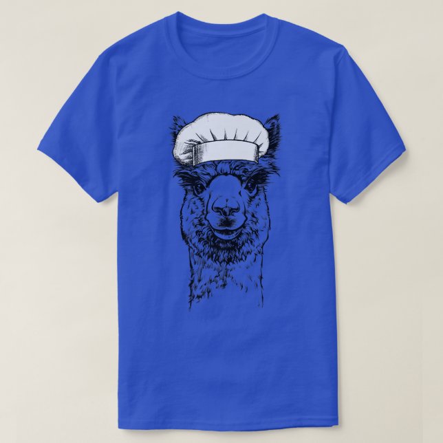 Camiseta Llama Animal Chef Cozinho Engraçado Cozinhar (Frente do Design)