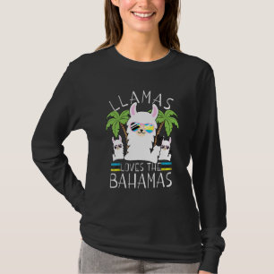 Camiseta Llama Bahamas Souvenir Viagem Vacinação Bahamian F