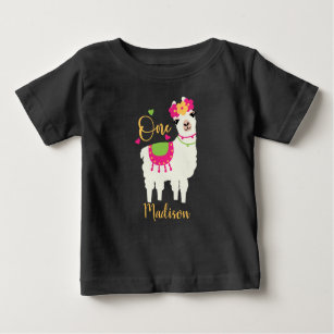 Camiseta Llama Biarthday  Alpaca Adicionar Seu Nom