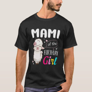 Camiseta Llama Birthday Mami Das Mulheres De Aniversário