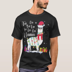 Camiseta Llama blusa de natal Fa La Lama Funny x mas