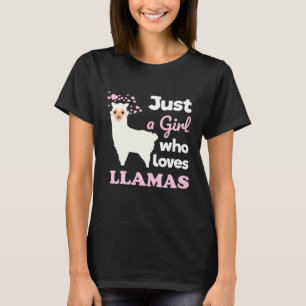 Camiseta Llama Bonita É Só Uma Rapariga Que Ama Lhamas