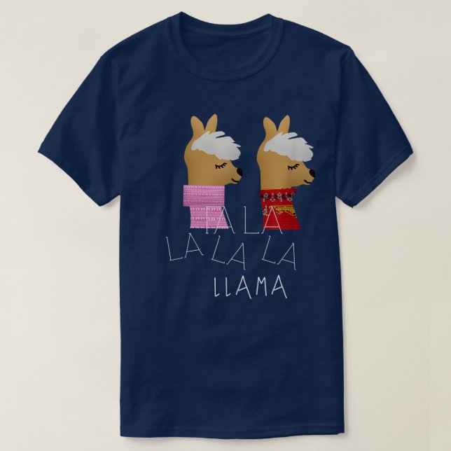 Camiseta Llama Christmas Ugly Sweater (Frente do Design)