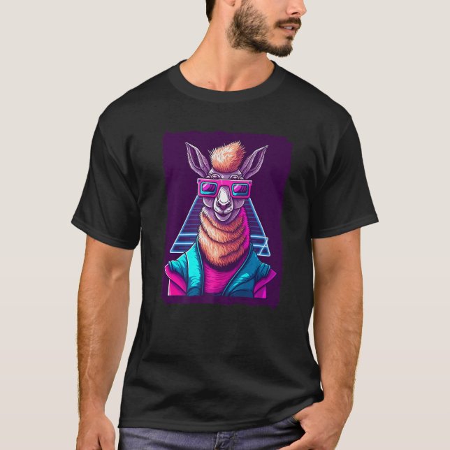Camiseta Llama com óculos escuros (Frente)