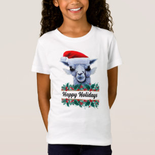Camiseta Llama Com Papai Noel E T-Shirt