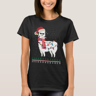 Camiseta Llama com vidro solar e Natal