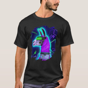 Camiseta Llama Cyborg Robot Llama Legal Artístico Retro Alp