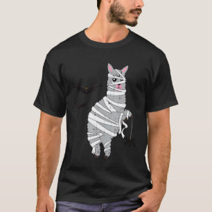 Camiseta Llama de Mamãe Assustadora Morcegos Aranha Animal