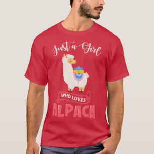 Camiseta Llama é uma garota que ama Lammas Engraçado Alpaca