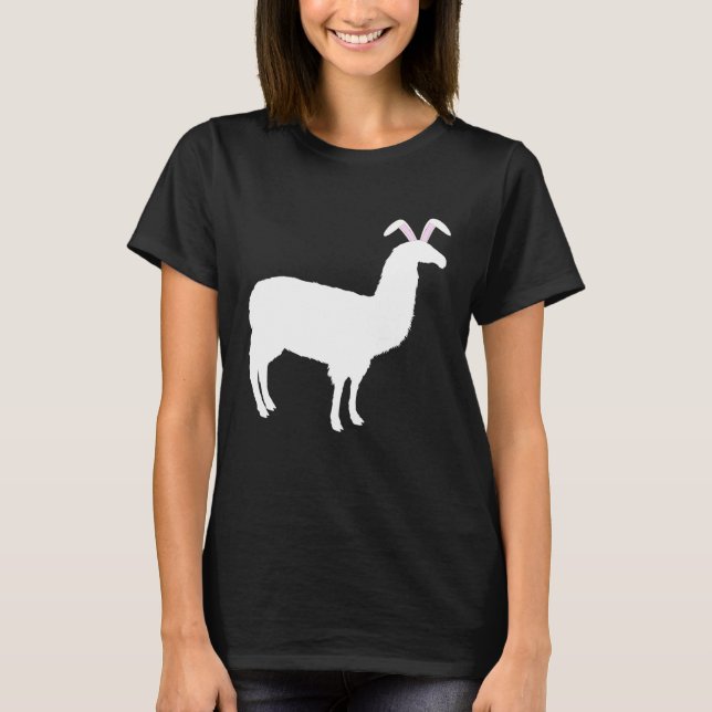Camiseta Llama Easter Bunny Ears Crianças Meninas (Frente)