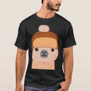 Camiseta Llama em Caractere de Fato de Inverno