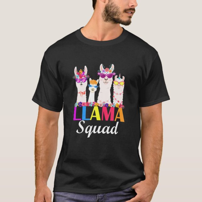 Camiseta Llama Esquadrão Engraçado, Cute Llama Corresponden (Frente)