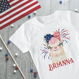 Camiseta llama Flag Hair Tie e Fireworks Personalizados