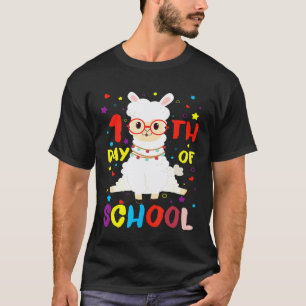 Camiseta Llama Fofo 100º Dia De Escola Estudante 100 Dias T